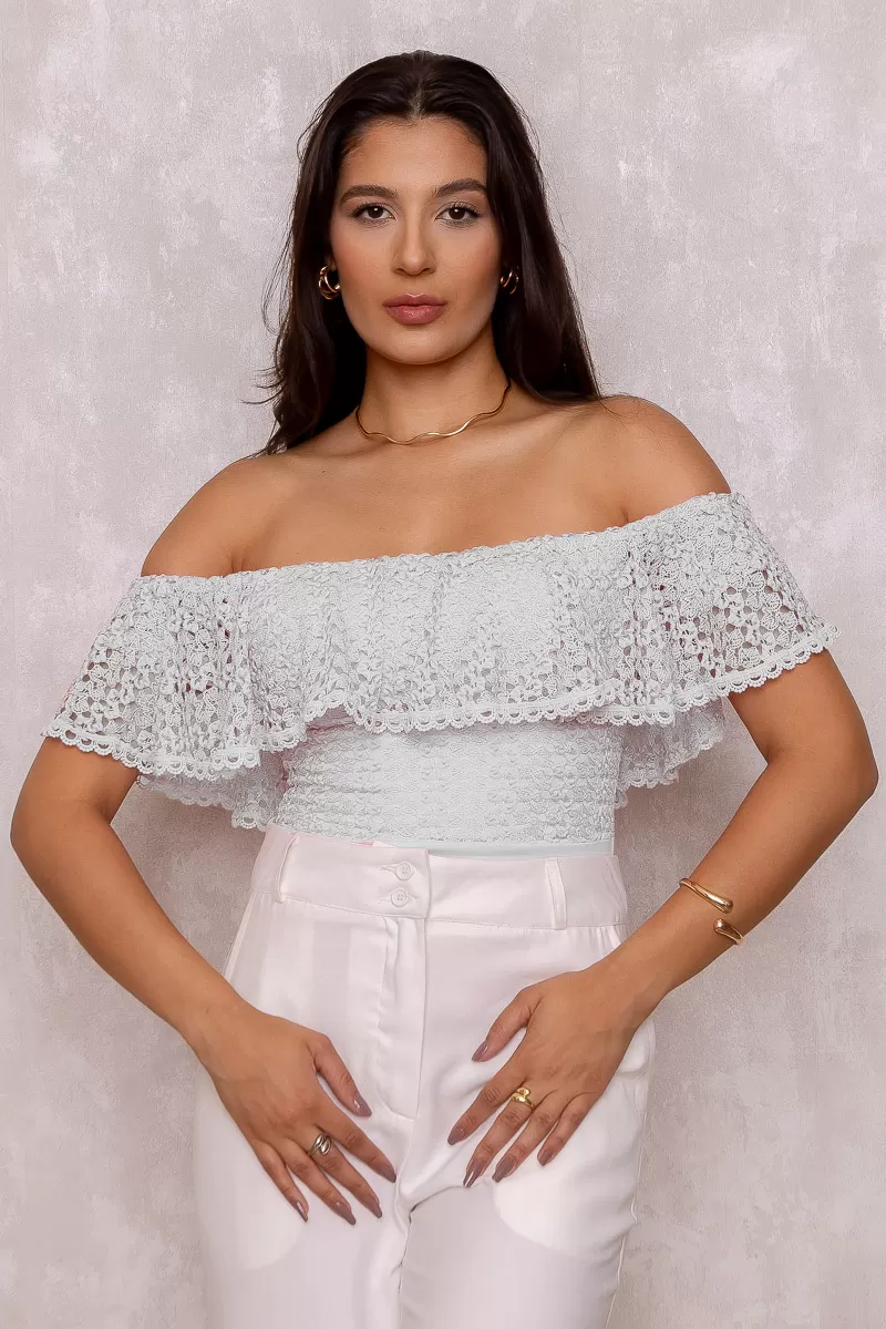 Limone - Body Limone laced with white frill - 10003837