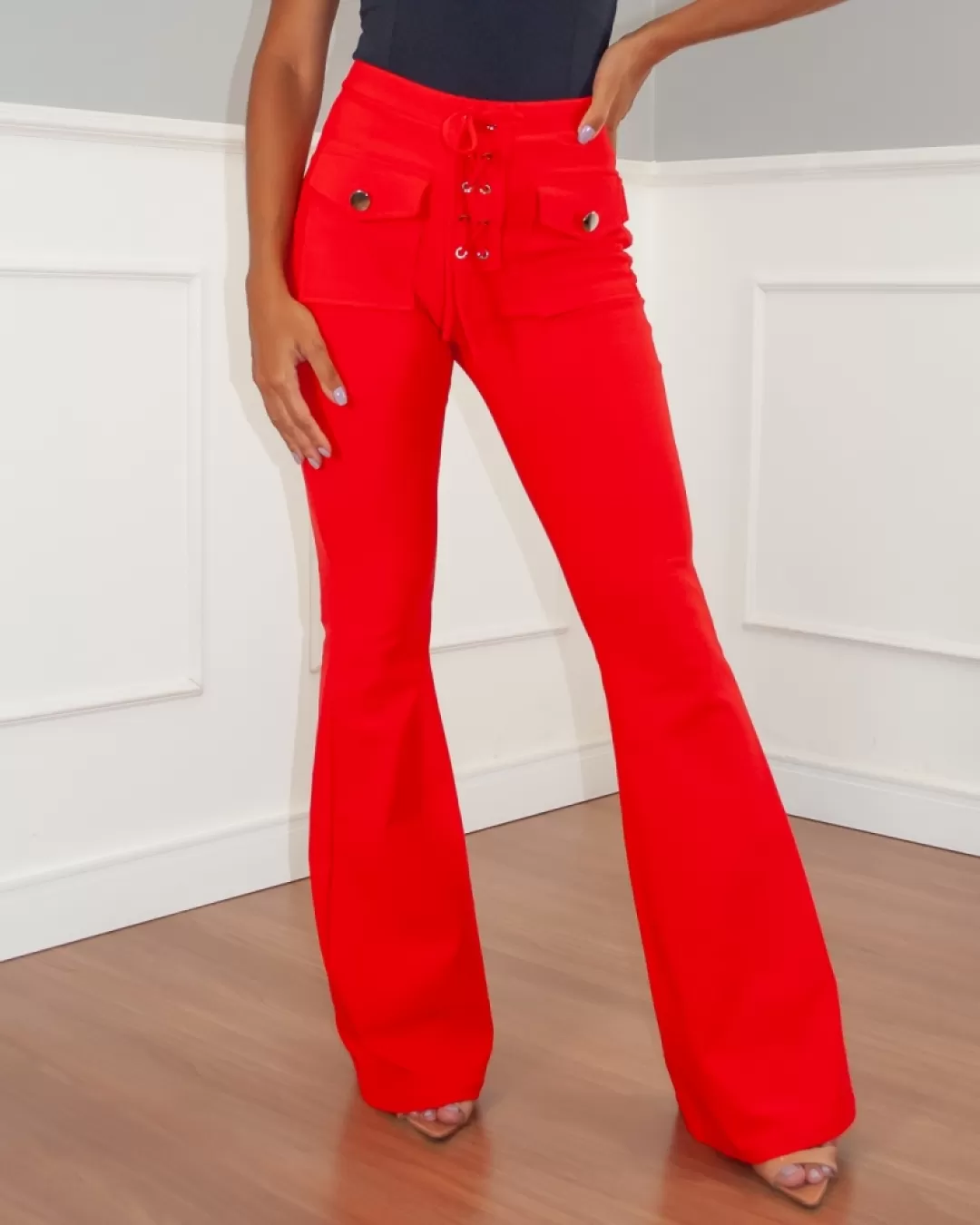 Miss Misses - Pants Miss Misses Red front pocket - 10006406 Miss Misses - Pants Miss Misses Red front pocket - 10006406