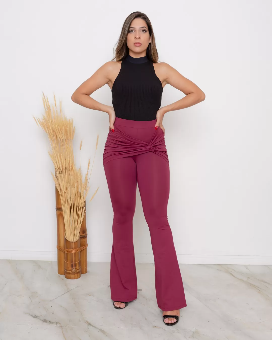 Miss Misses - Pants Miss Misses ruffled with Maple knot - 10007101 Miss Misses - Pants Miss Misses ruffled with Maple knot - 10007101