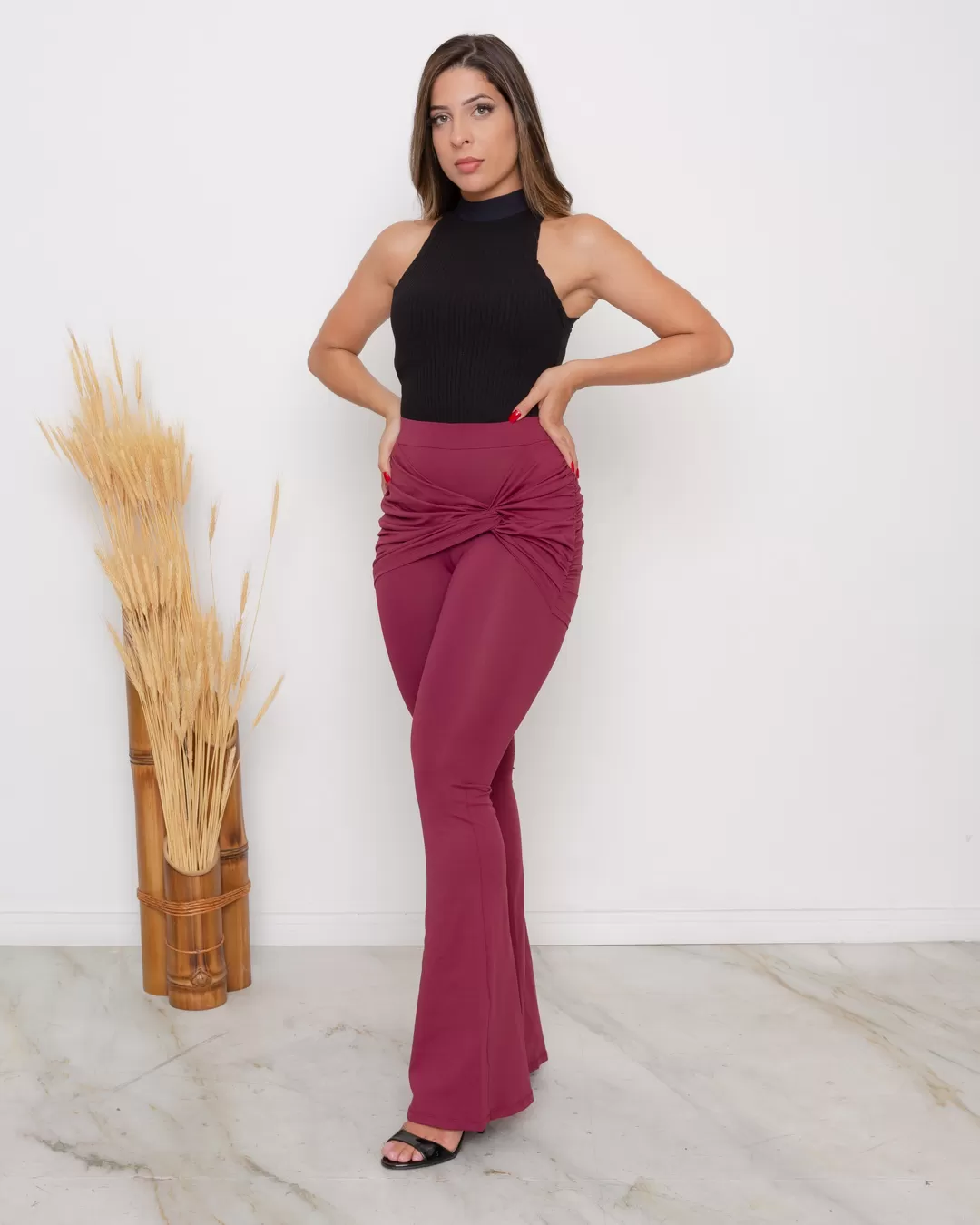 Miss Misses - Pants Miss Misses ruffled with Maple knot - 10007101 Miss Misses - Pants Miss Misses ruffled with Maple knot - 10007101