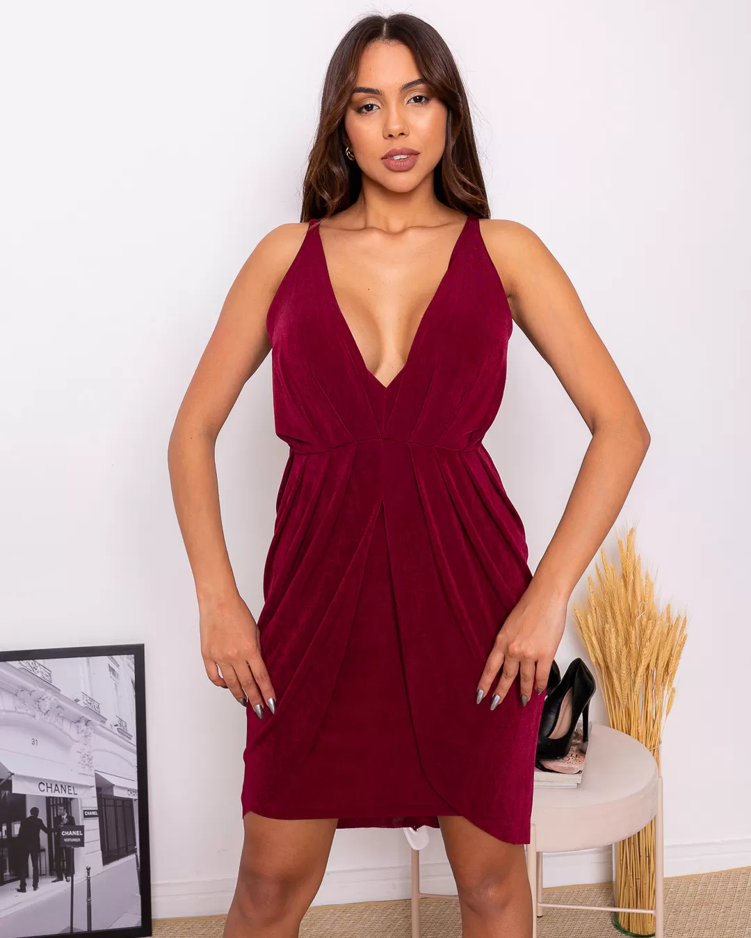 Limone - Dress Limone pleated neckline - 10003179 Limone - Dress Limone pleated neckline - 10003179