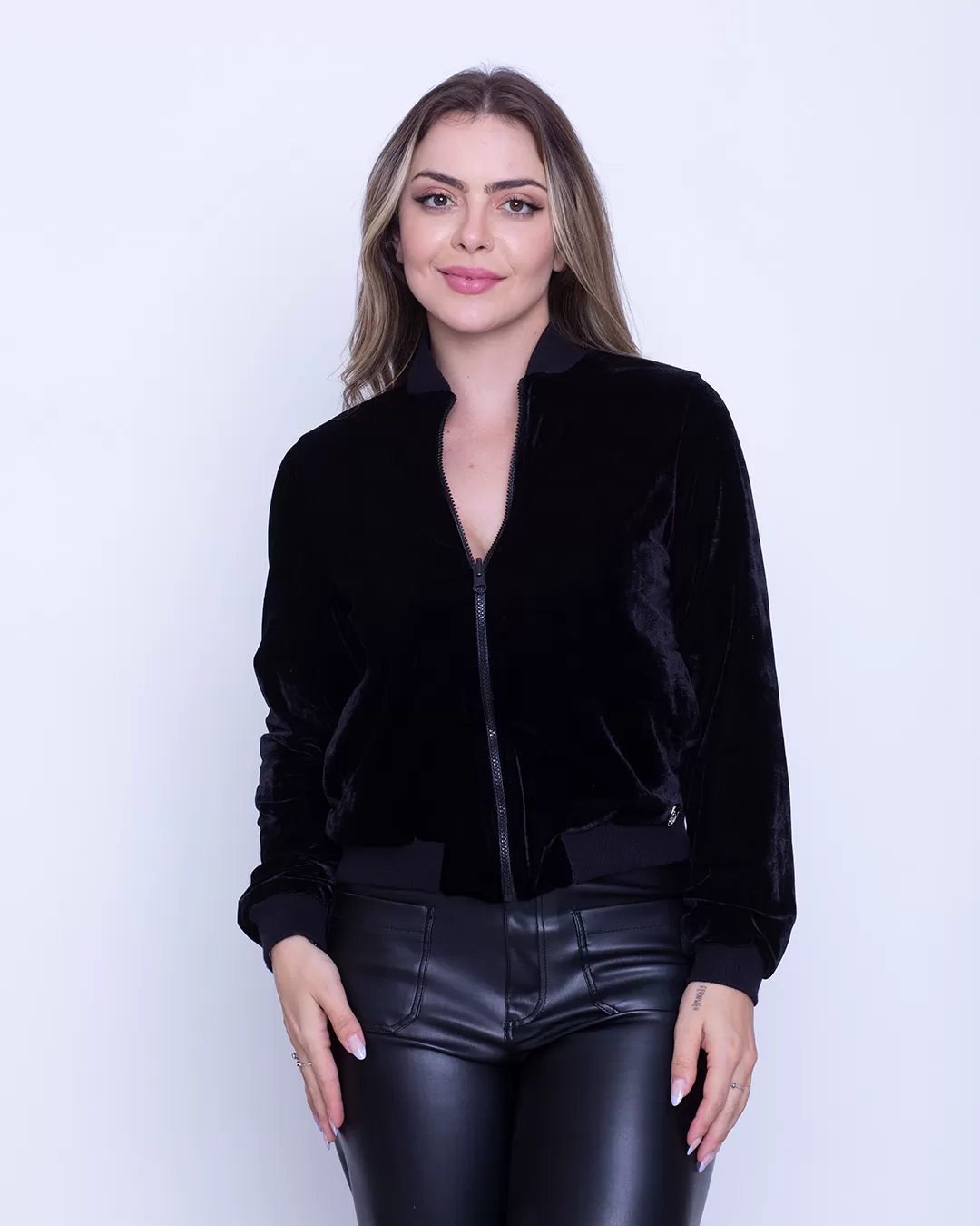 Miss Misses - Jacket Limone Long Sleeve Zipper Black - 10007433 Miss Misses - Jacket Limone Long Sleeve Zipper Black - 10007433