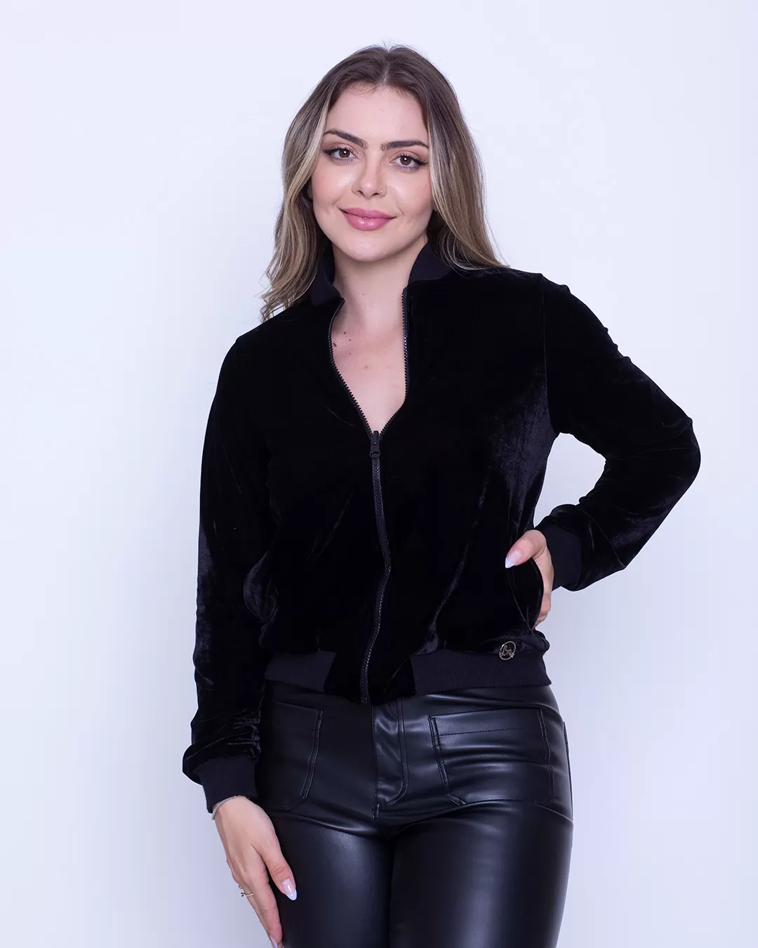 Miss Misses - Jacket Limone Long Sleeve Zipper Black - 10007433 Miss Misses - Jacket Limone Long Sleeve Zipper Black - 10007433