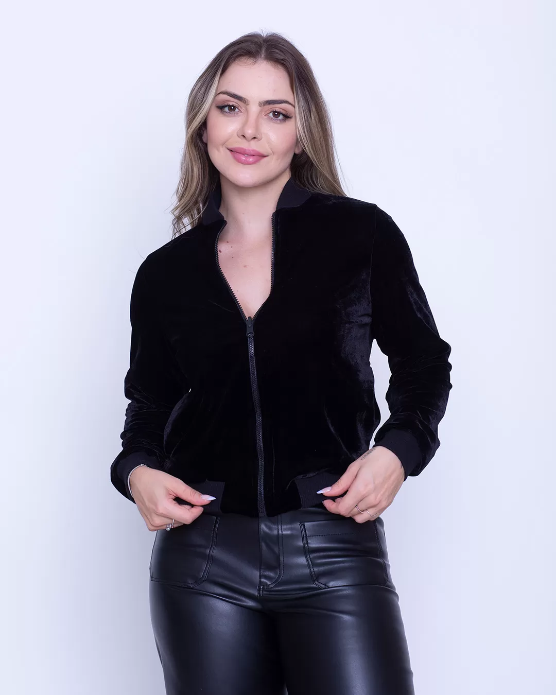 Miss Misses - Jacket Limone Long Sleeve Zipper Black - 10007433