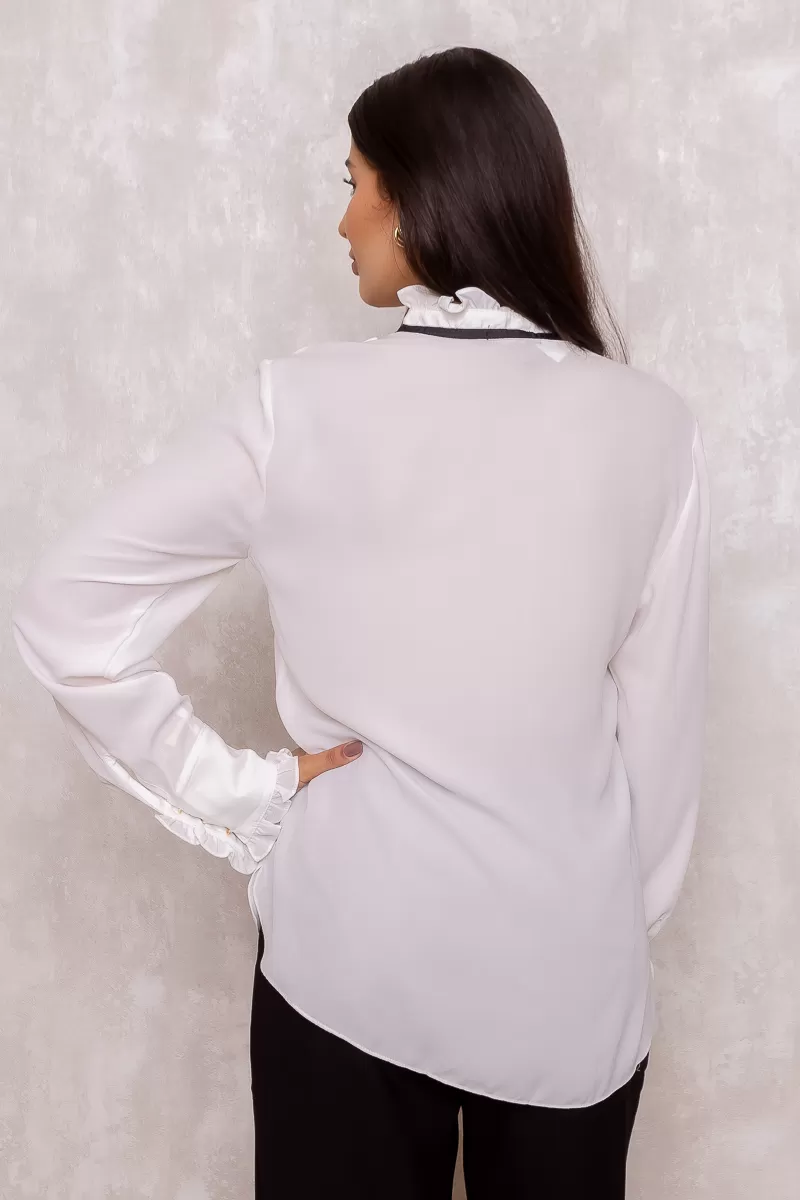 Karmani - Karmani crepe gripir Offwhite shirt - 10007615 Karmani - Karmani crepe gripir Offwhite shirt - 10007615
