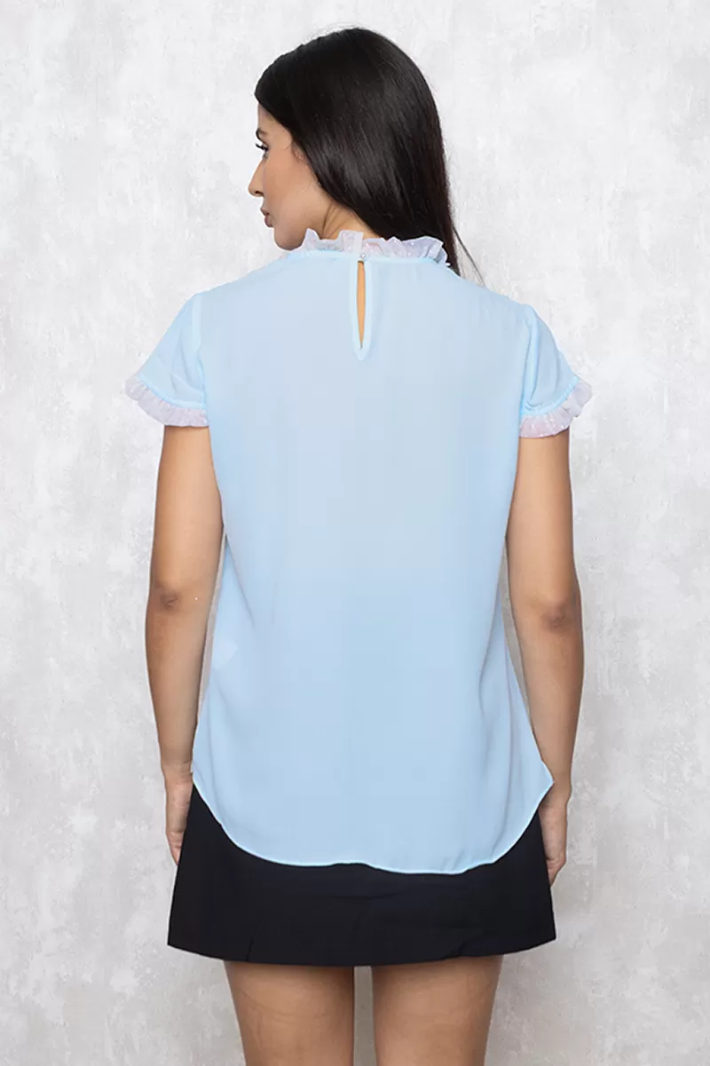 Karmani - Shirt Karmani crepe gripir Blue - 10007622 Karmani - Shirt Karmani crepe gripir Blue - 10007622