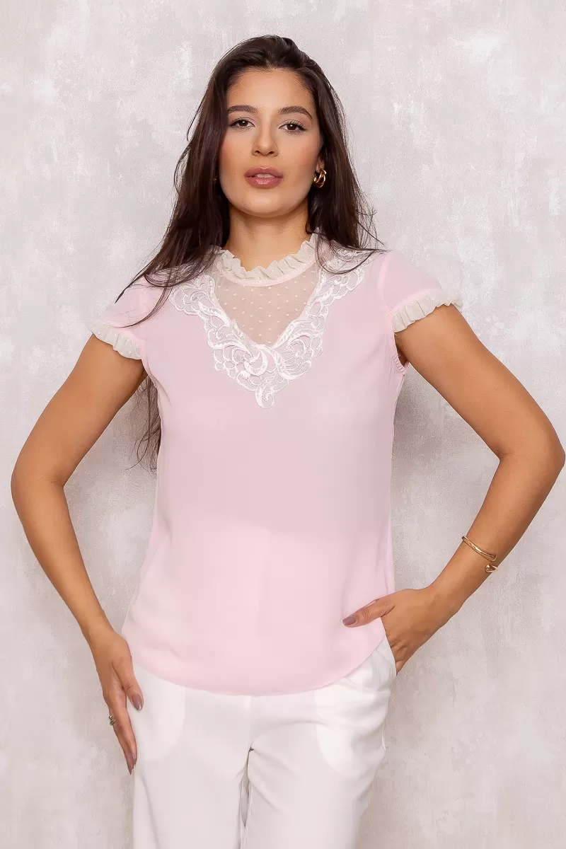 Karmani - Shirt Karmani crepe flu pink - 10007627 Karmani - Shirt Karmani crepe flu pink - 10007627
