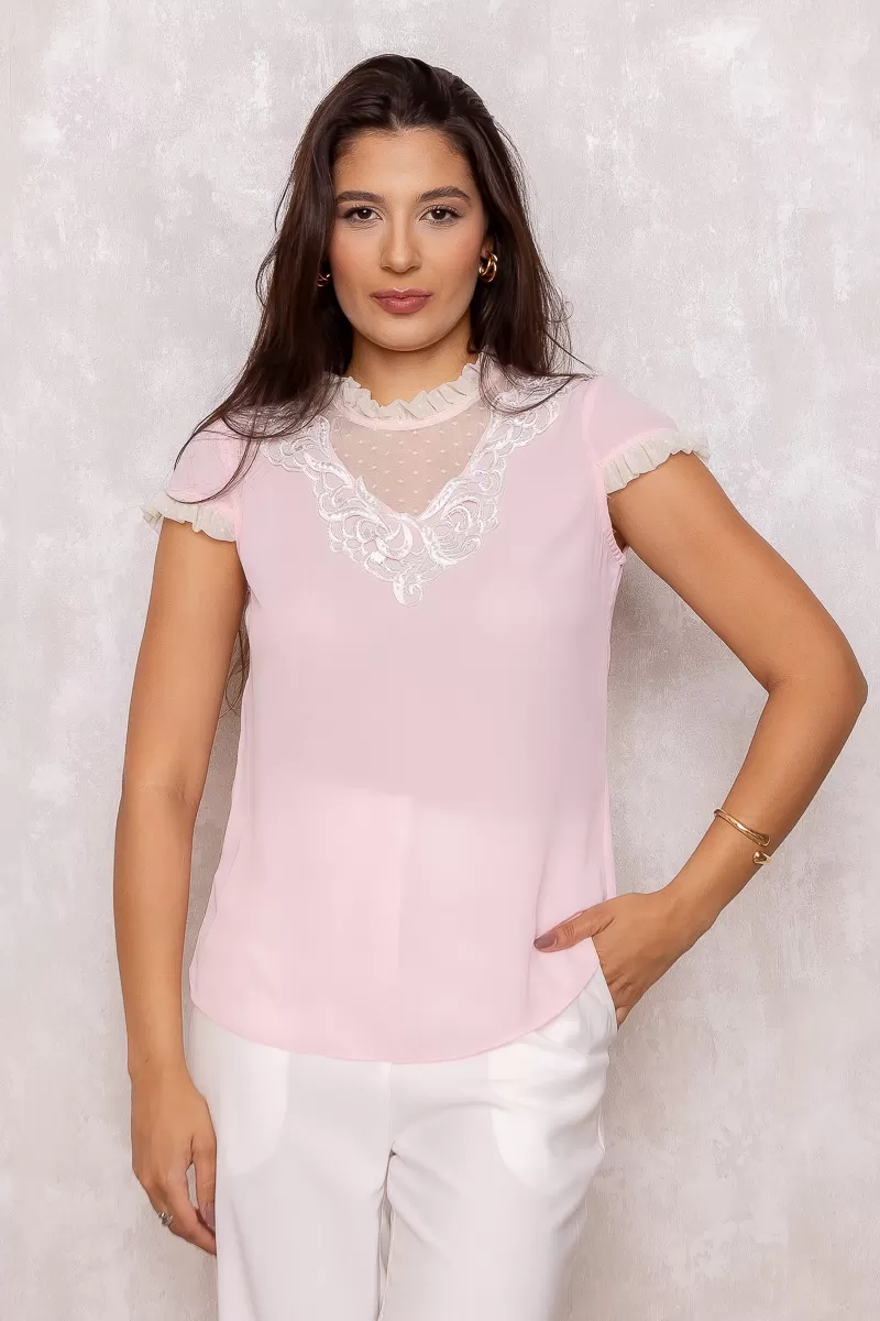 Karmani - Shirt Karmani crepe flu pink - 10007627 Karmani - Shirt Karmani crepe flu pink - 10007627