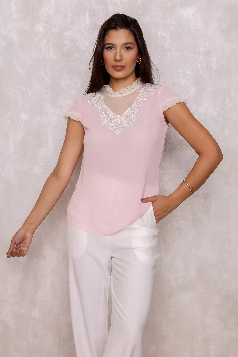 Karmani - Shirt Karmani crepe flu pink - 10007627 Karmani - Shirt Karmani crepe flu pink - 10007627