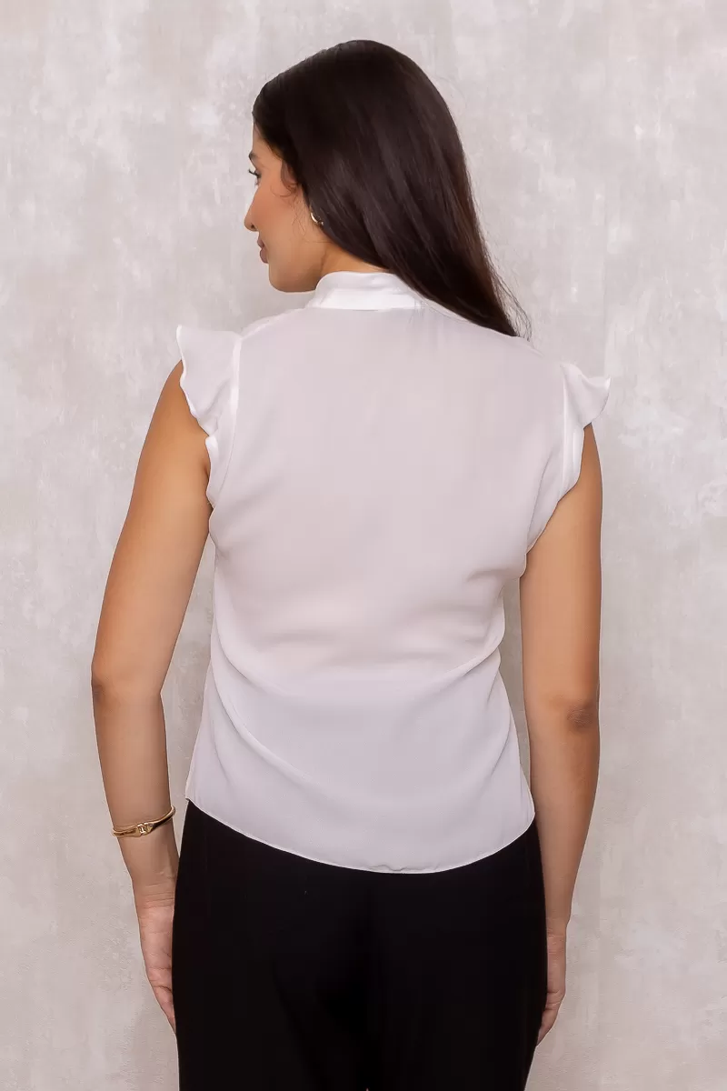 Kesses - Shirt Kesses Sleeve Frill OffWhite - 10008140 Kesses - Shirt Kesses Sleeve Frill OffWhite - 10008140