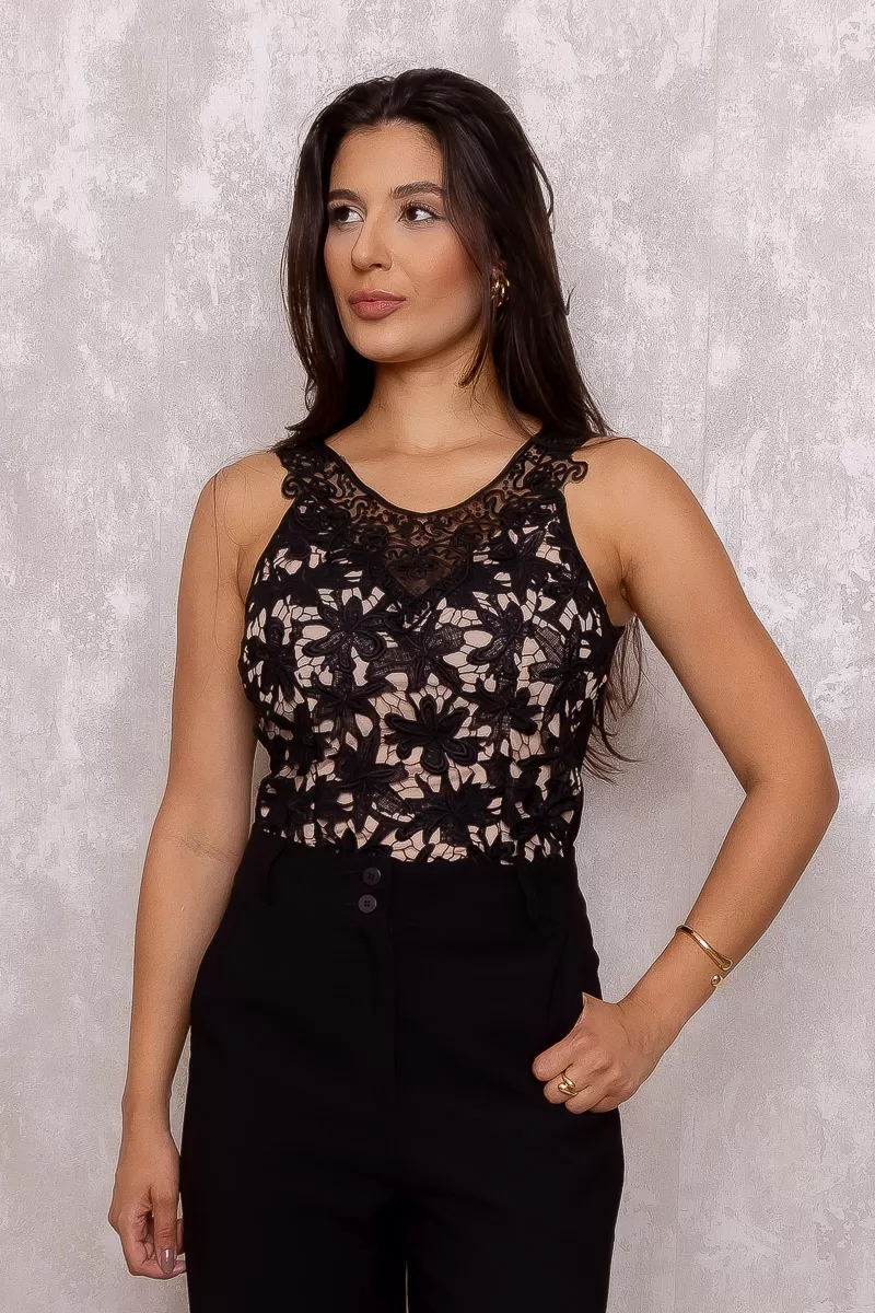 Kesses - Body Kesses Tulle Needlework Black - 10008186