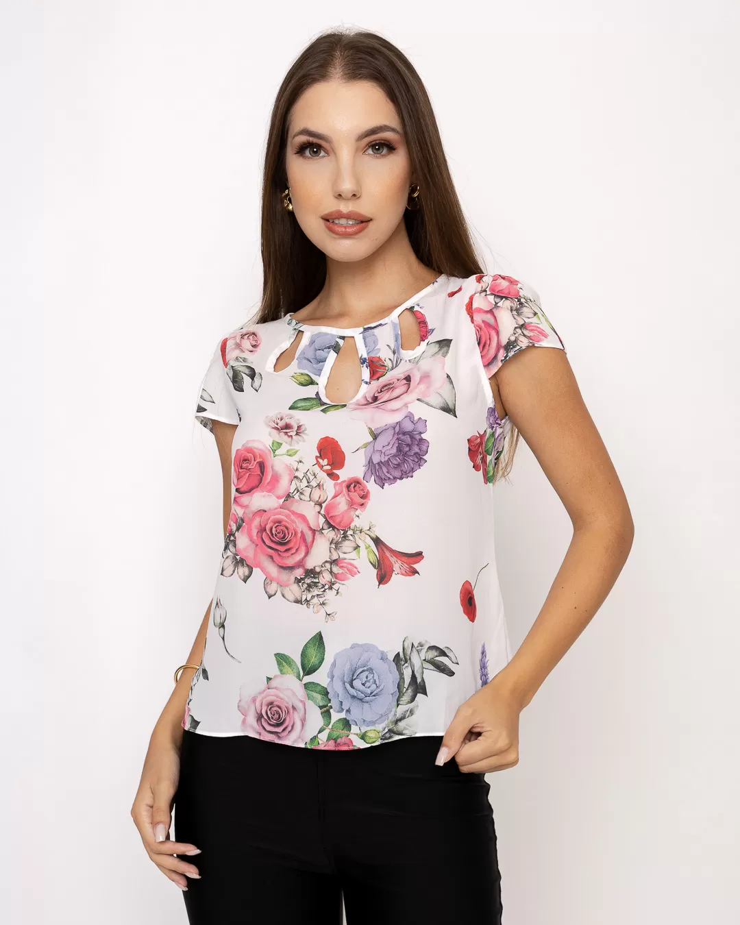 Kesses - Shirt Kesses detail in white print drop - 10008086 Kesses - Shirt Kesses detail in white print drop - 10008086