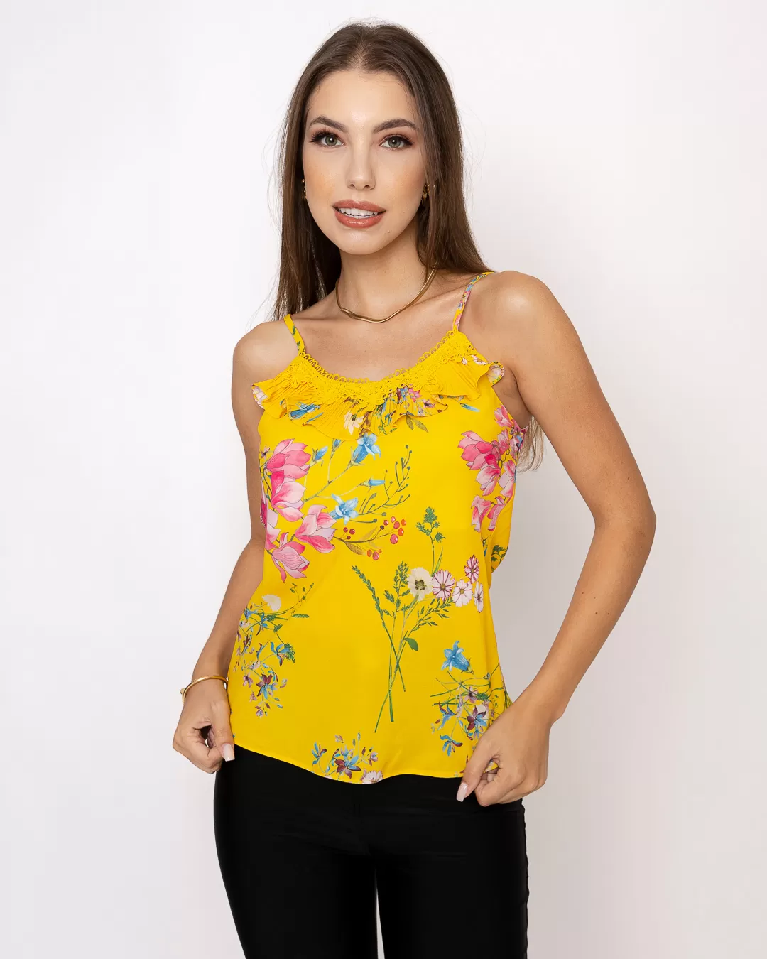 Kesses - Shirt Kesses with Yellow frill - 10008191 Kesses - Shirt Kesses with Yellow frill - 10008191