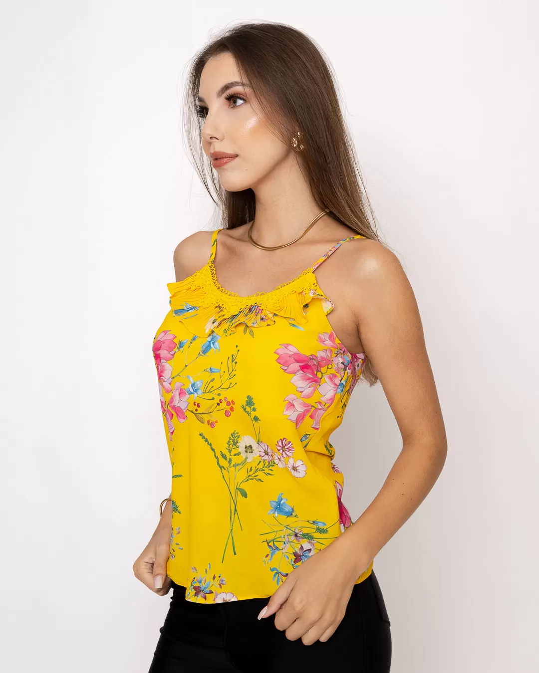 Kesses - Shirt Kesses with Yellow frill - 10008191 Kesses - Shirt Kesses with Yellow frill - 10008191