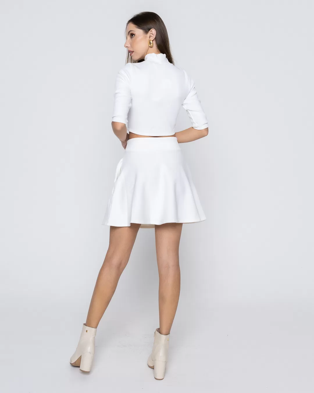 Miss Misses - Fitness Set Top and Pants Miss Misses cropped and Offwhite skirt - 10007230