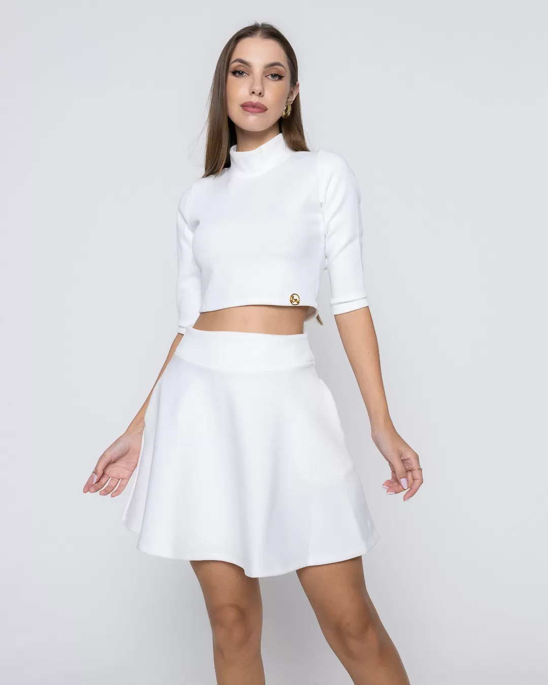 Miss Misses - Fitness Set Top and Pants Miss Misses cropped and Offwhite skirt - 10007230