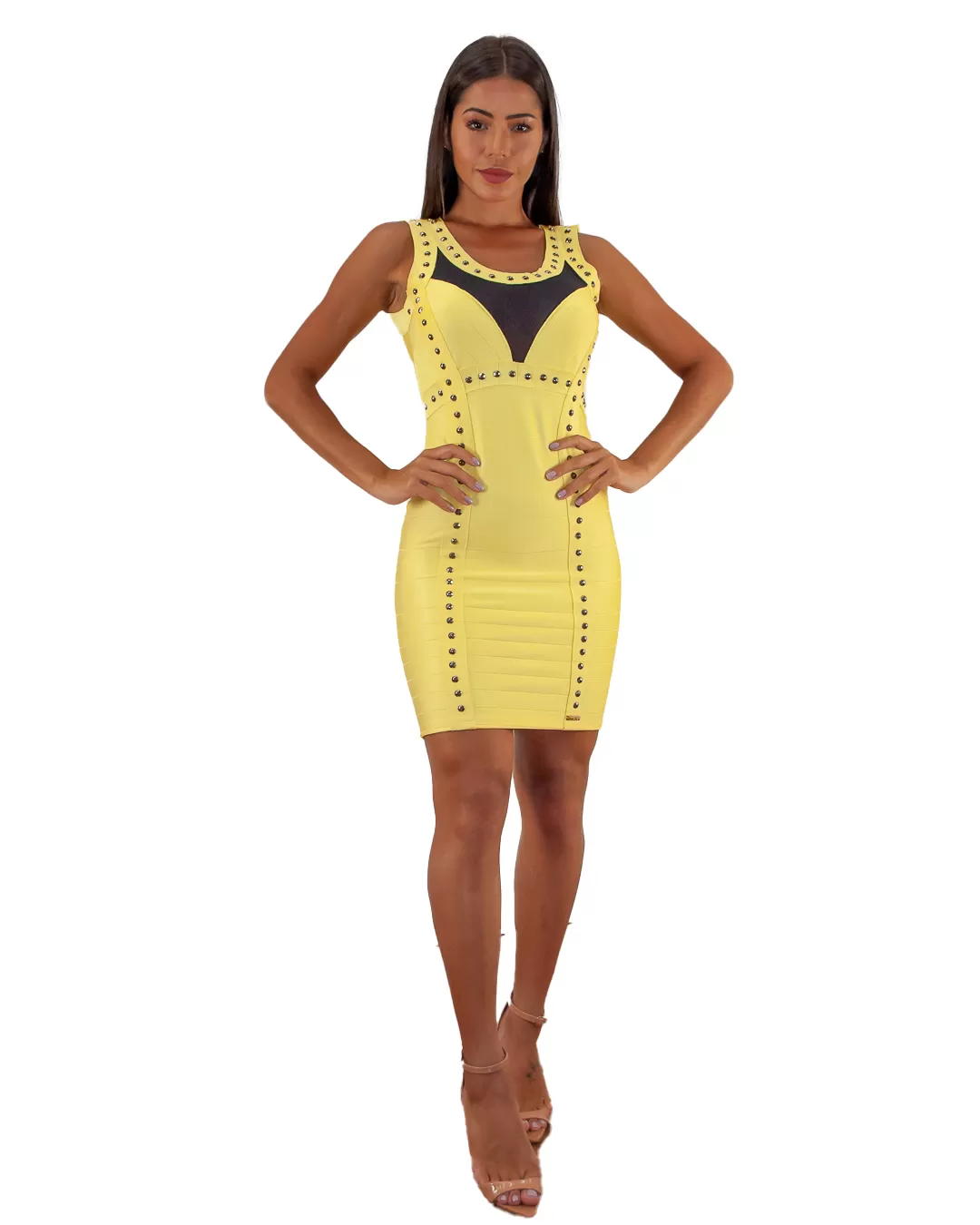 Limone - Dress Limone Fashions plain tube with yellow detail - 10002399 Limone - Dress Limone Fashions plain tube with yellow detail - 10002399