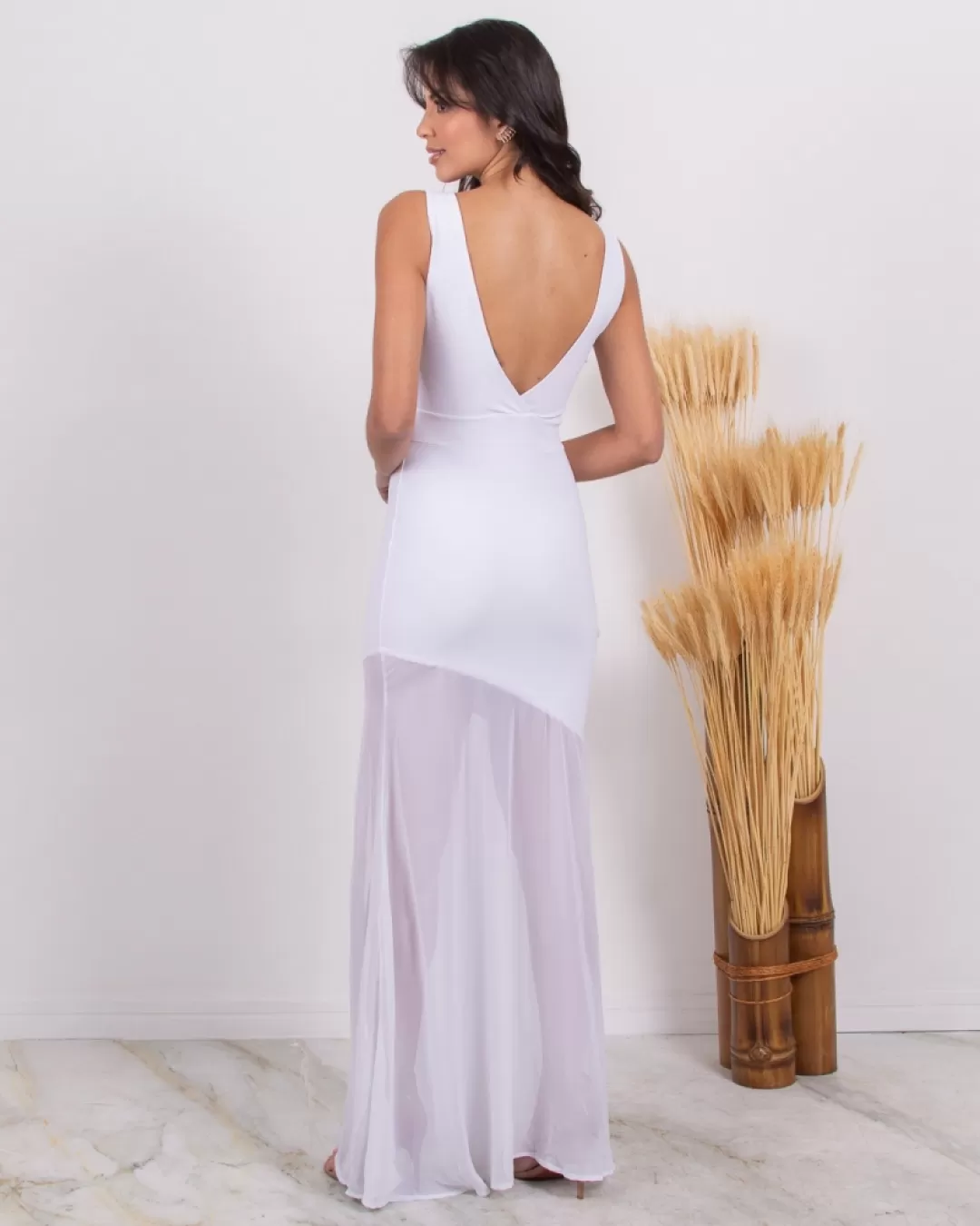 Miss Misses - Dress Misses White Chiffon Skirt - 10004556