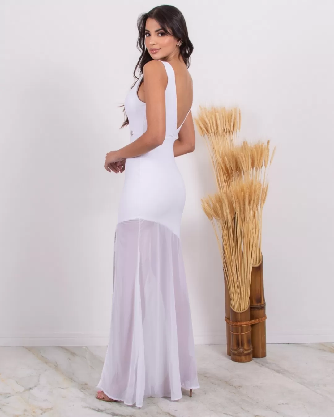 Miss Misses - Dress Misses White Chiffon Skirt - 10004556