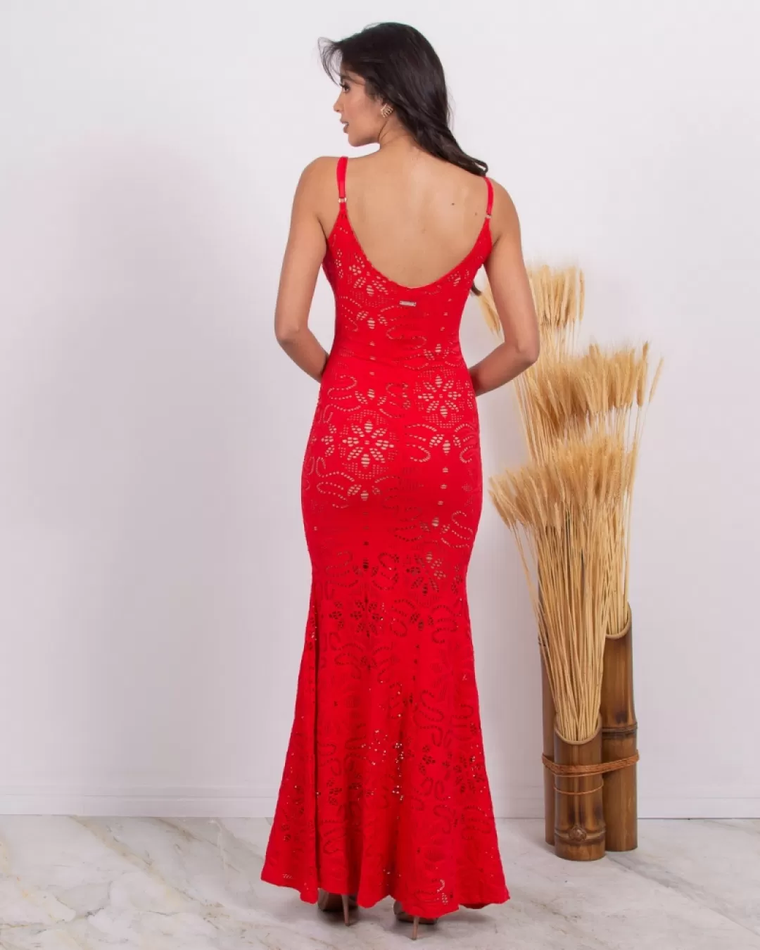 Limone - Dress Limone Red Lace Fashions - 10004524 Limone - Dress Limone Red Lace Fashions - 10004524