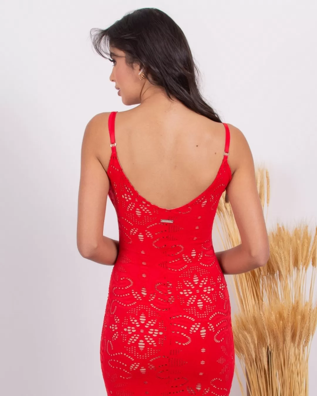 Limone - Dress Limone Red Lace Fashions - 10004524 Limone - Dress Limone Red Lace Fashions - 10004524