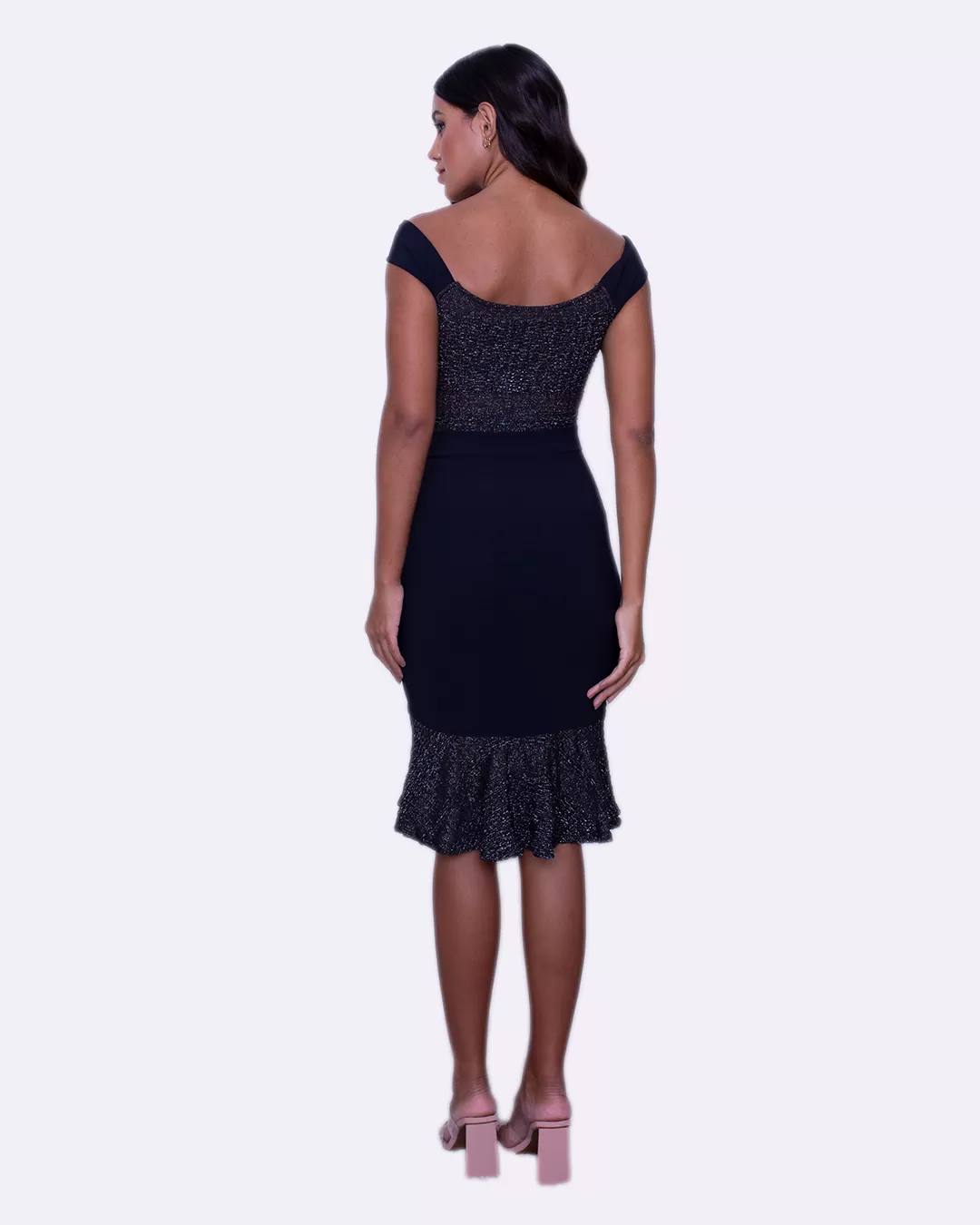 Miss Misses - Misses Black Bell Bar Dress - 10006415