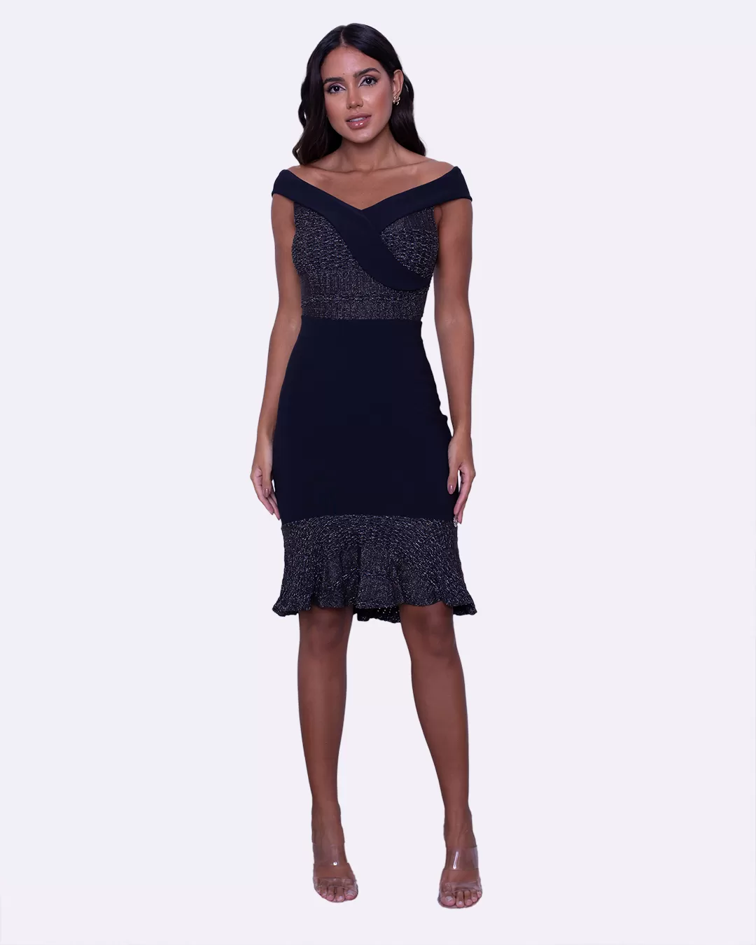 Miss Misses - Misses Black Bell Bar Dress - 10006415