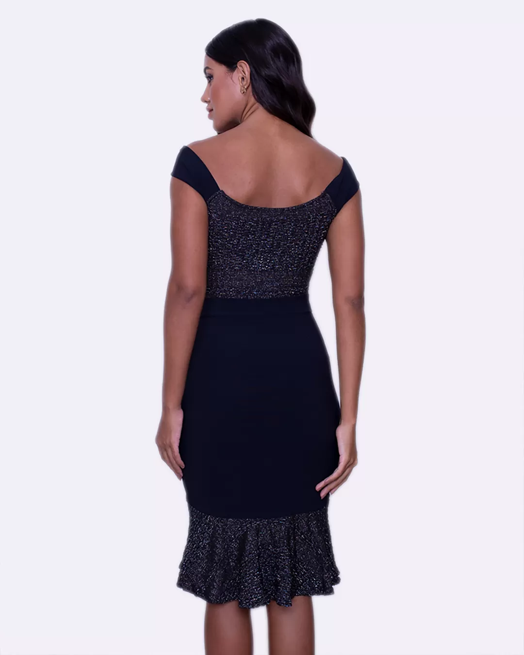 Miss Misses - Misses Black Bell Bar Dress - 10006415
