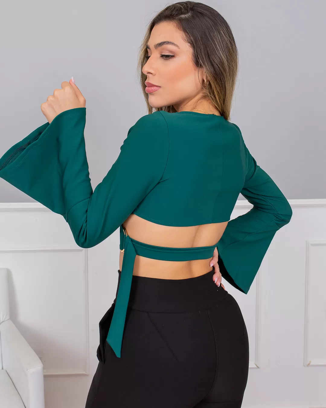 Miss Misses - Cropped Miss Misses Green lace detail 14860 - 10006336 Miss Misses - Cropped Miss Misses Green lace detail 14860 - 10006336
