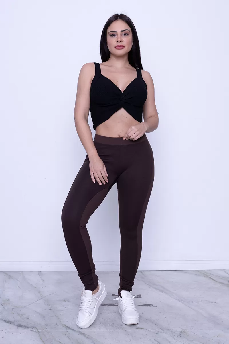 Miss Misses - Miss Misses Pants with Brown Cutout 03-339 - 10006968