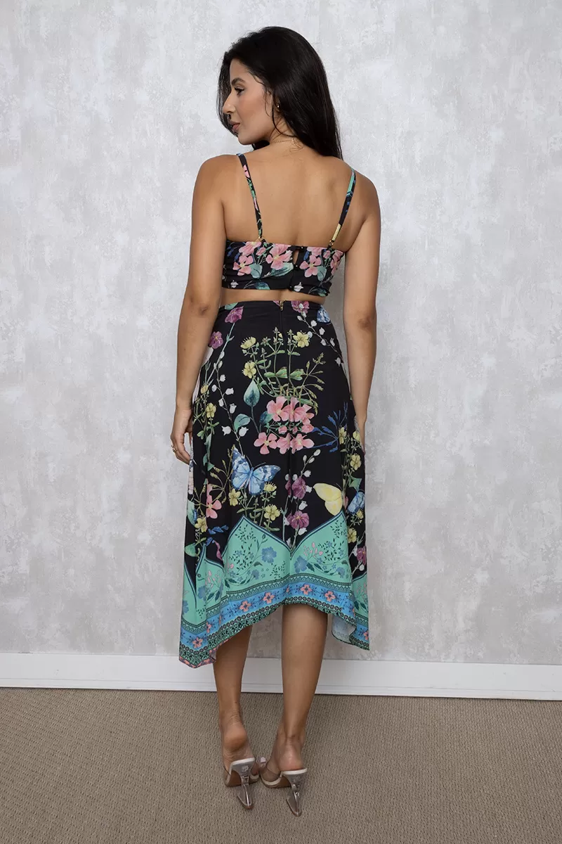 Amissi Store - Dress Amissi Longuete Open Side Blue Print 0030609 - 10007401 Amissi Store - Dress Amissi Longuete Open Side Blue Print 0030609 - 10007401