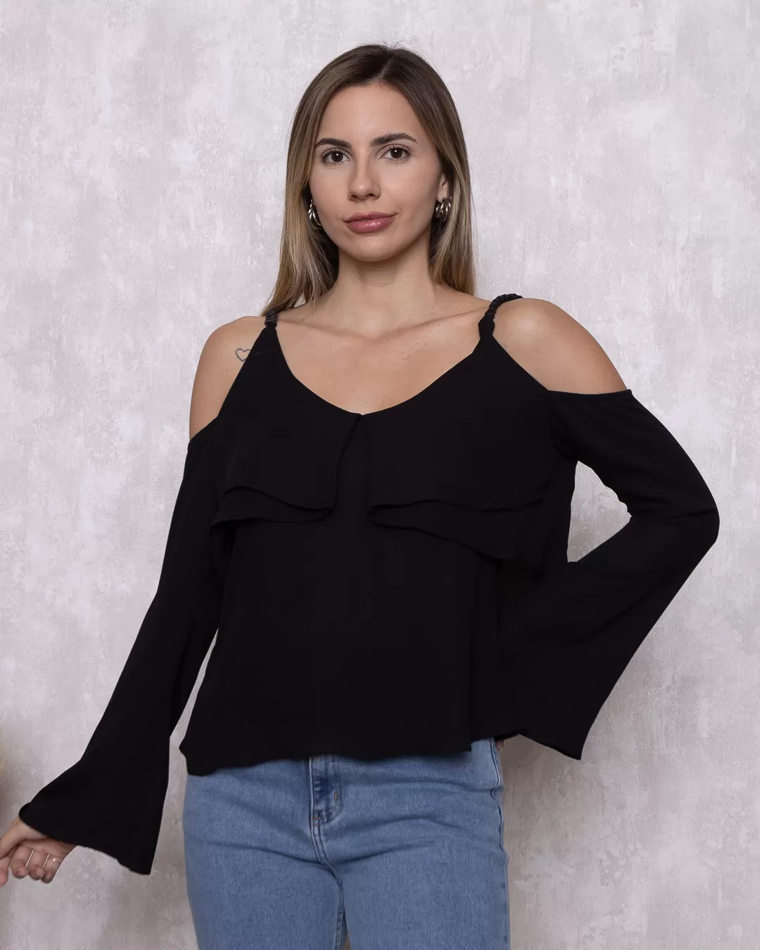 Cashier - Shirt Cashier with Frill Black 11435 - 10007600 Cashier - Shirt Cashier with Frill Black 11435 - 10007600