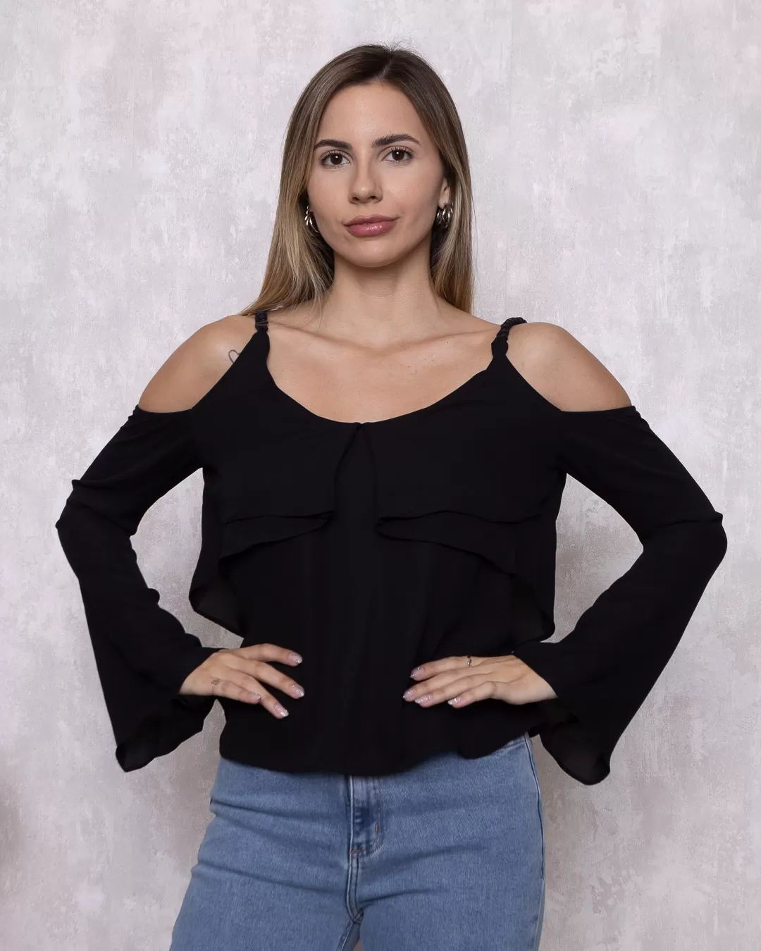 Cashier - Shirt Cashier with Frill Black 11435 - 10007600 Cashier - Shirt Cashier with Frill Black 11435 - 10007600