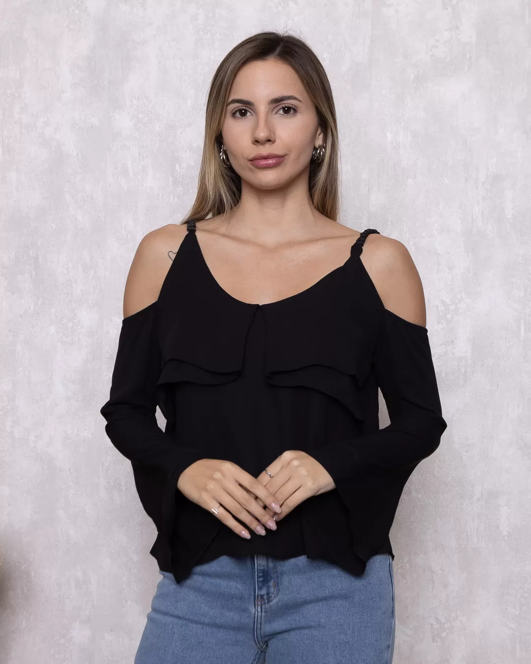Cashier - Shirt Cashier with Frill Black 11435 - 10007600 Cashier - Shirt Cashier with Frill Black 11435 - 10007600