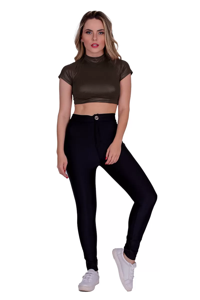 Miss Misses - Cropped Miss Misses turtleneck Brown 04-134 - 10009114