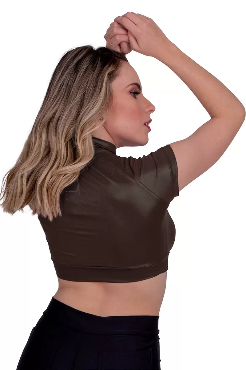 Miss Misses - Cropped Miss Misses turtleneck Brown 04-134 - 10009114