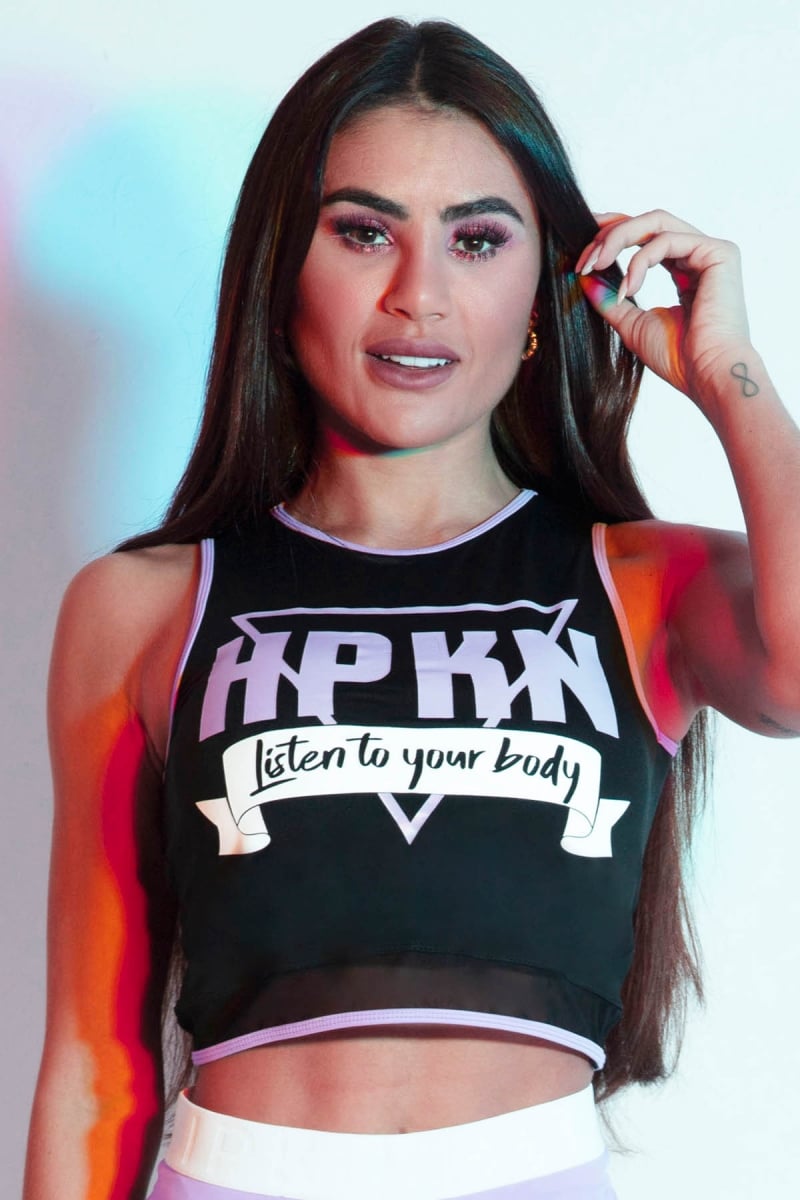 Hipkini - TOP SPOTLIGHT FITNESS BLACK WITH TULE - 3338770