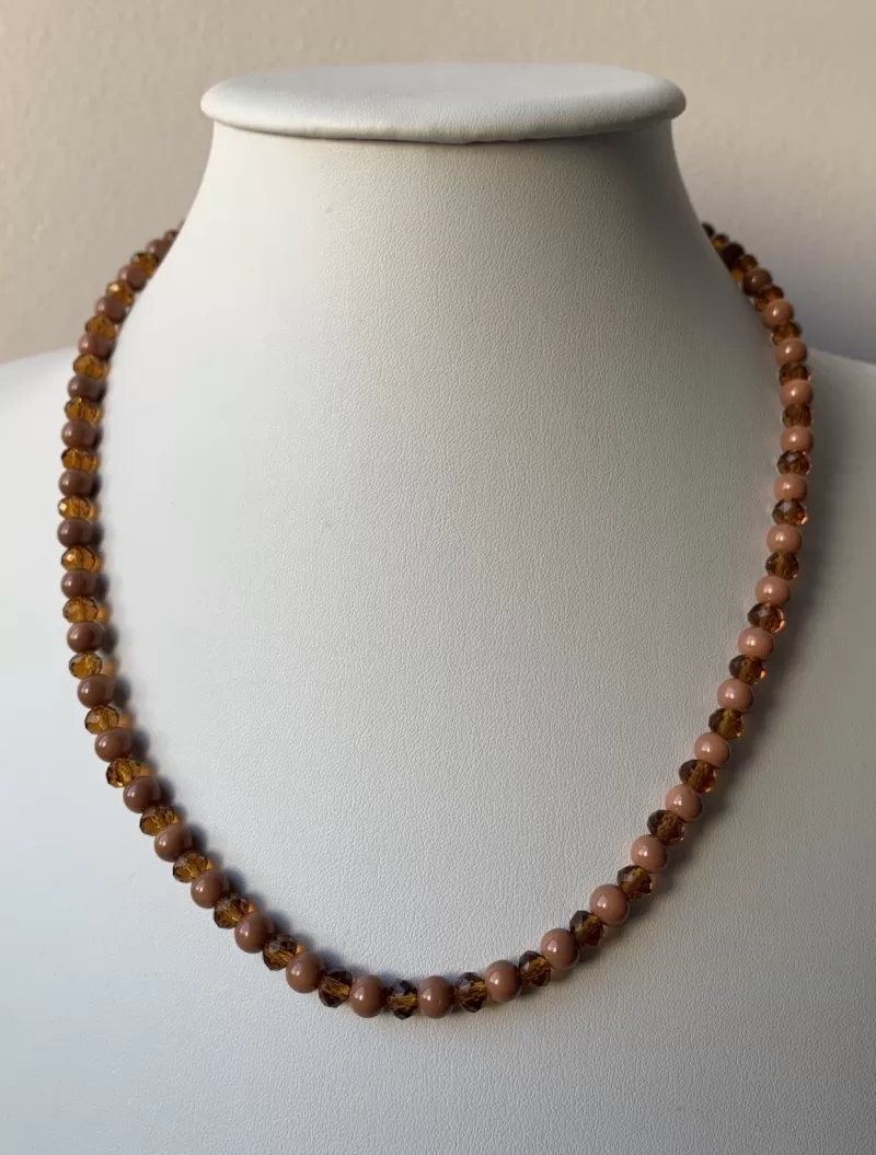 Mikabe - Murano Necklace and Brown Crystal - MK518