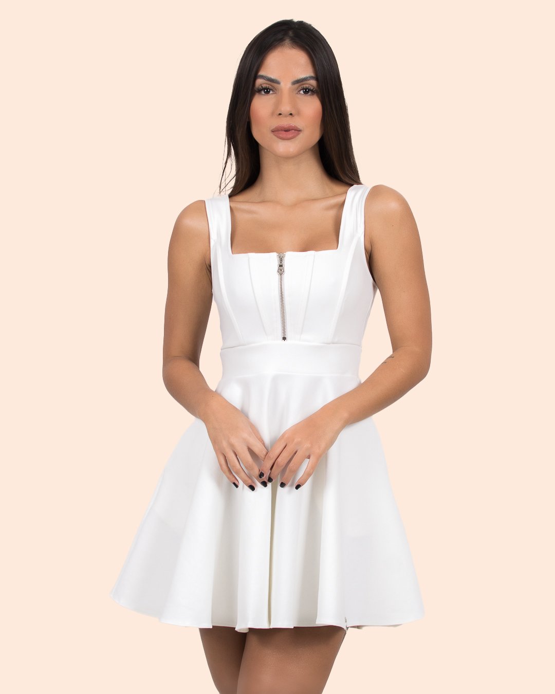 Miss Misses - Dress Miss Misses workout wheeled with Zipper Corselet Offwhite - 18564030