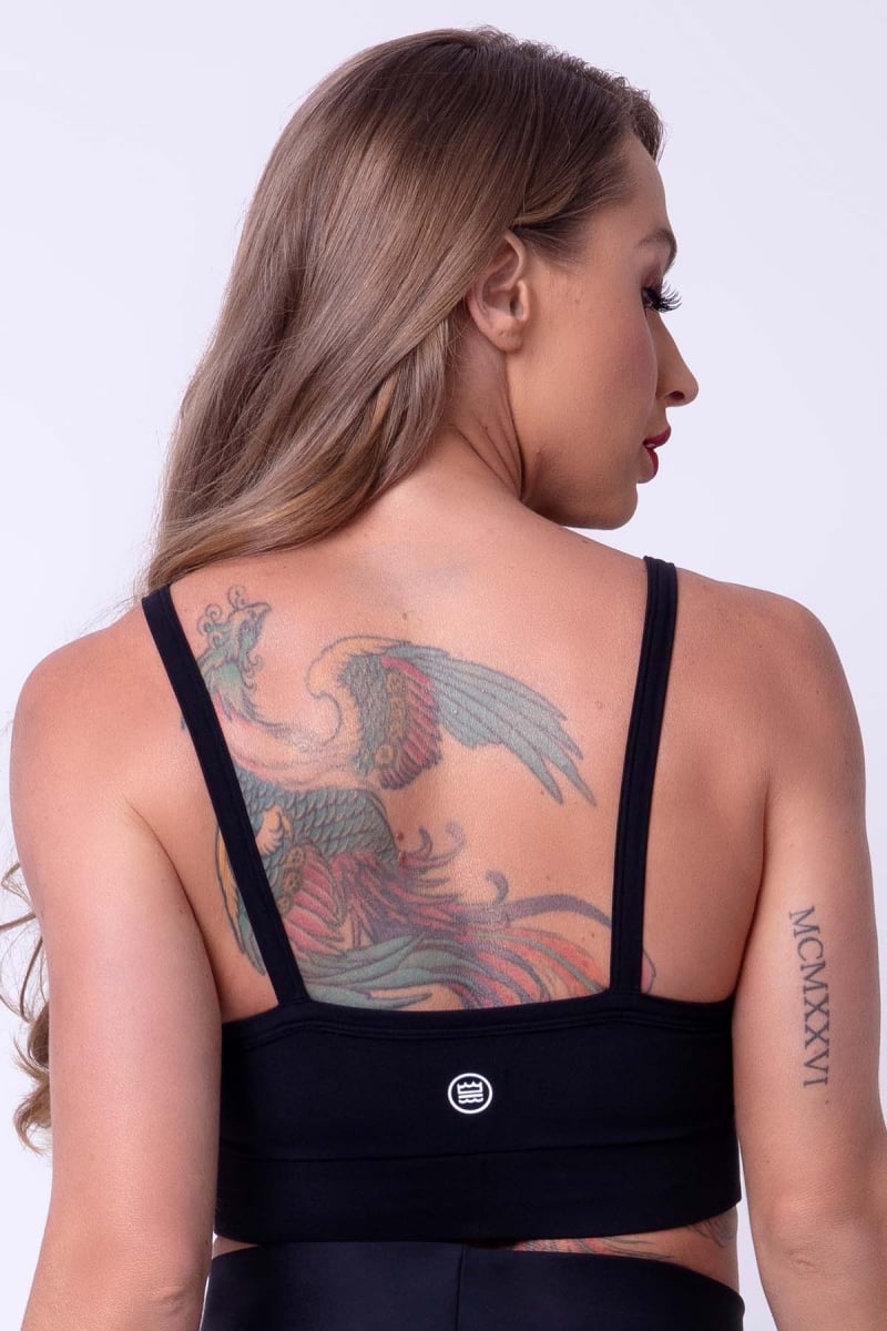 Hipkini - Top Show Fitness Black with Shiny Vanilla Cutout - 3338811