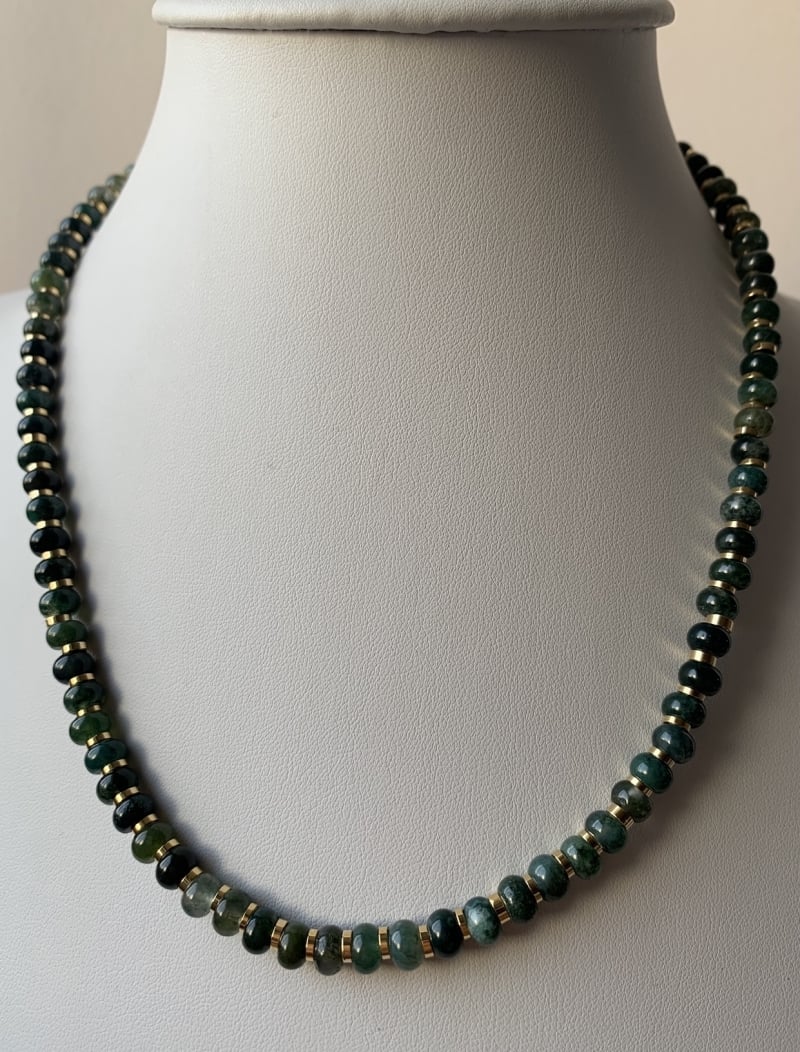 Mikabe - Green Agate Necklace - MK535