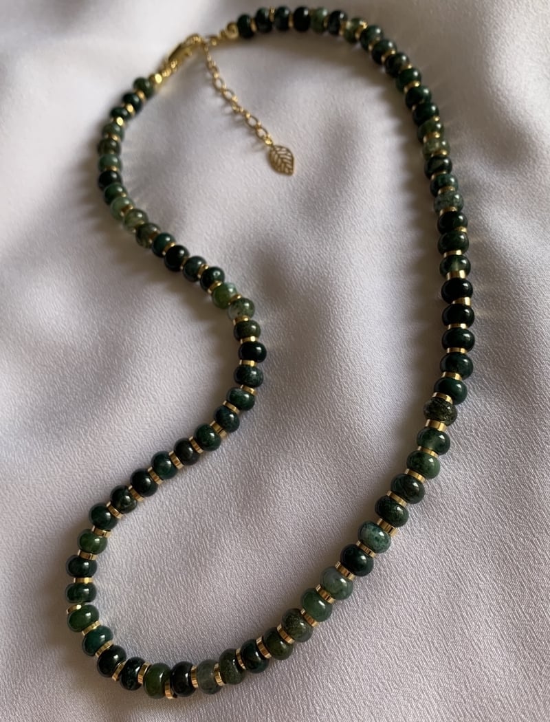 Mikabe - Green Agate Necklace - MK535