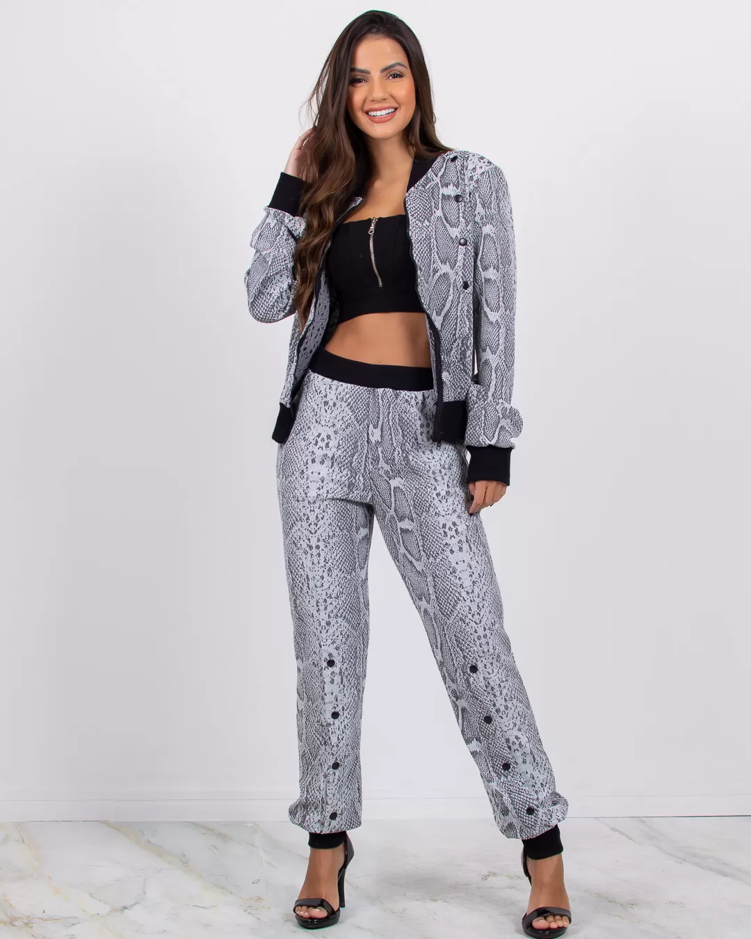 Miss Misses - Fitness Set Top and Pants Miss Misses Lurex with Silver Rib Detail - 50067148 Miss Misses - Fitness Set Top and Pants Miss Misses Lurex with Silver Rib Detail - 50067148