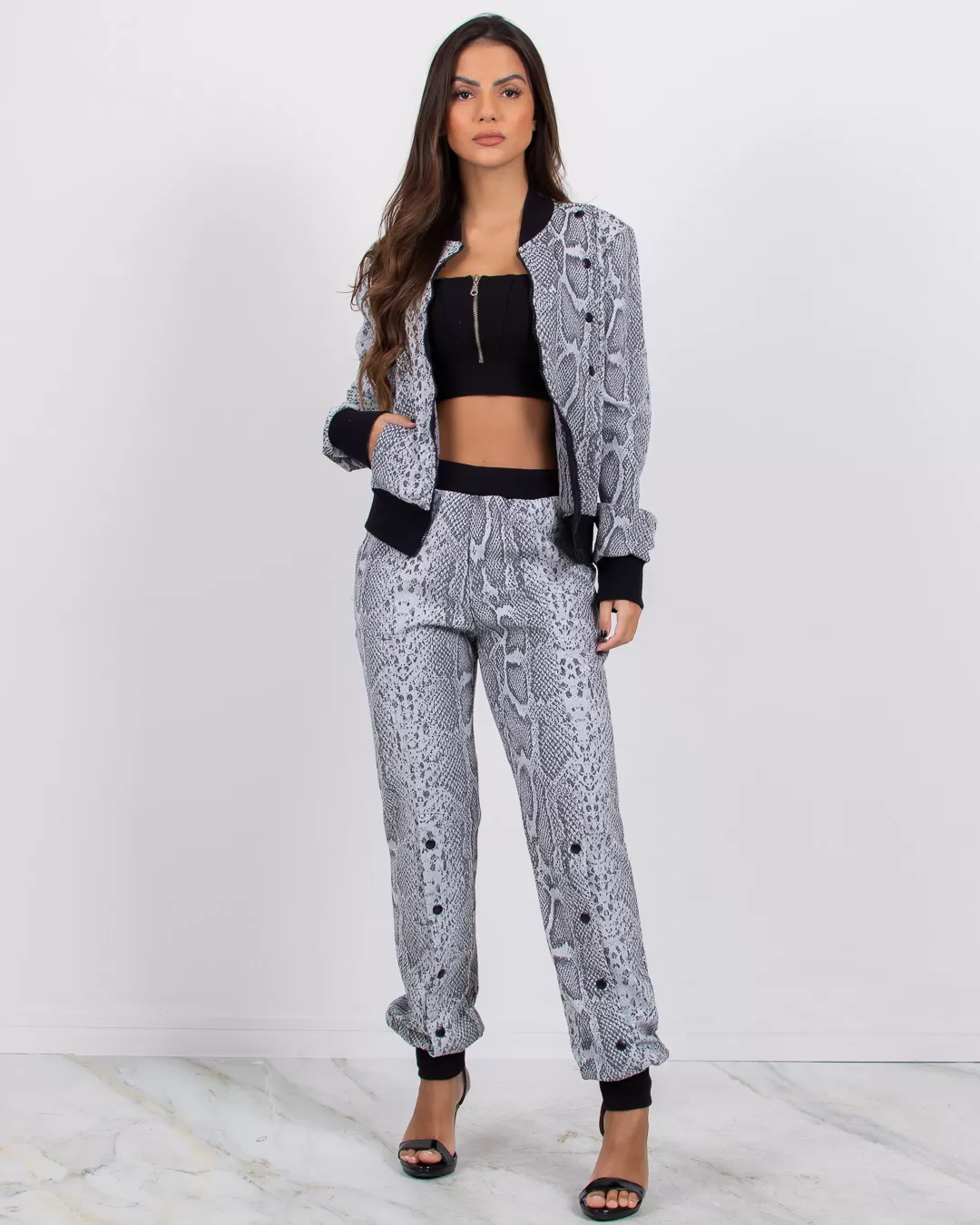 Miss Misses - Fitness Set Top and Pants Miss Misses Lurex with Silver Rib Detail - 50067148 Miss Misses - Fitness Set Top and Pants Miss Misses Lurex with Silver Rib Detail - 50067148