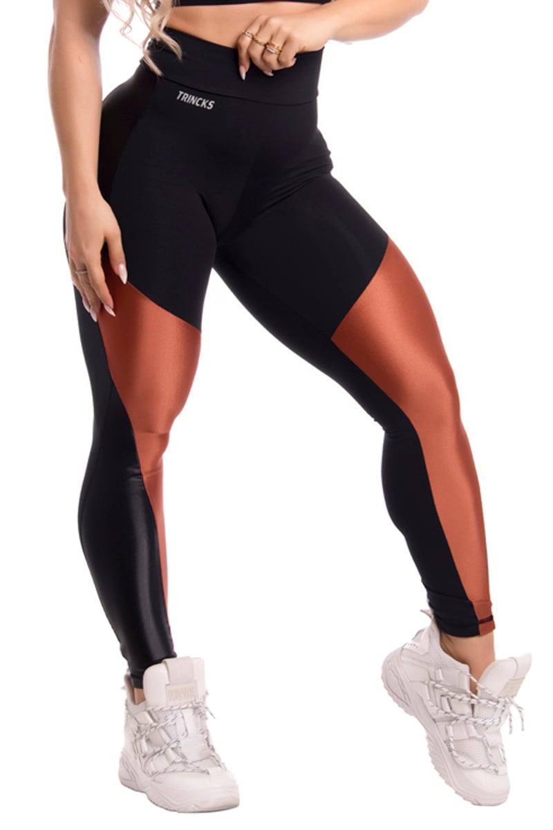 Trincks - Legging Shine Black Gold - 427116 Trincks - Legging Shine Black Gold - 427116