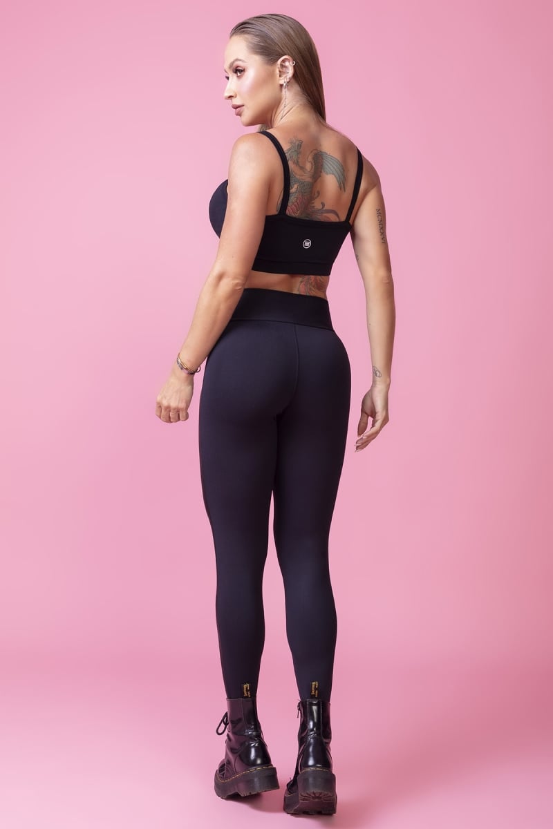 Hipkini - Legging Ten Years Fitness Glossy Black on Front - 3338848
