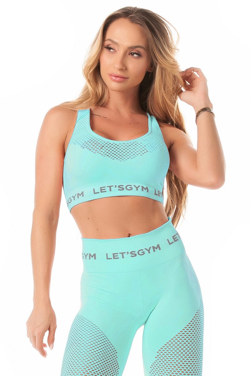 Lets Gym - Top Seamless Stylish Turquoise - 1007CTU Lets Gym - Top Seamless Stylish Turquoise - 1007CTU