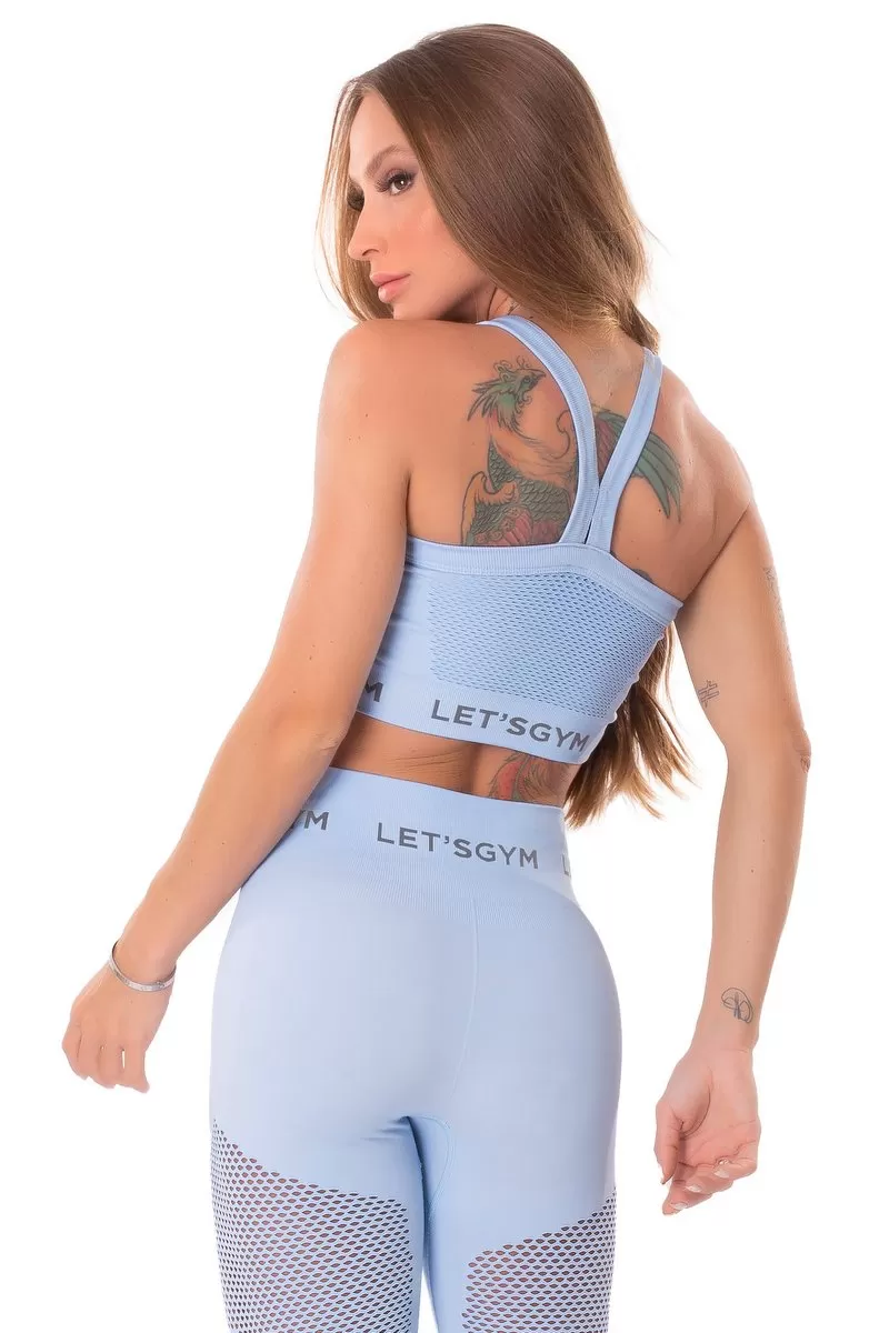 Lets Gym - Seamless Essence Blue Top - T1392AAZ Lets Gym - Seamless Essence Blue Top - T1392AAZ