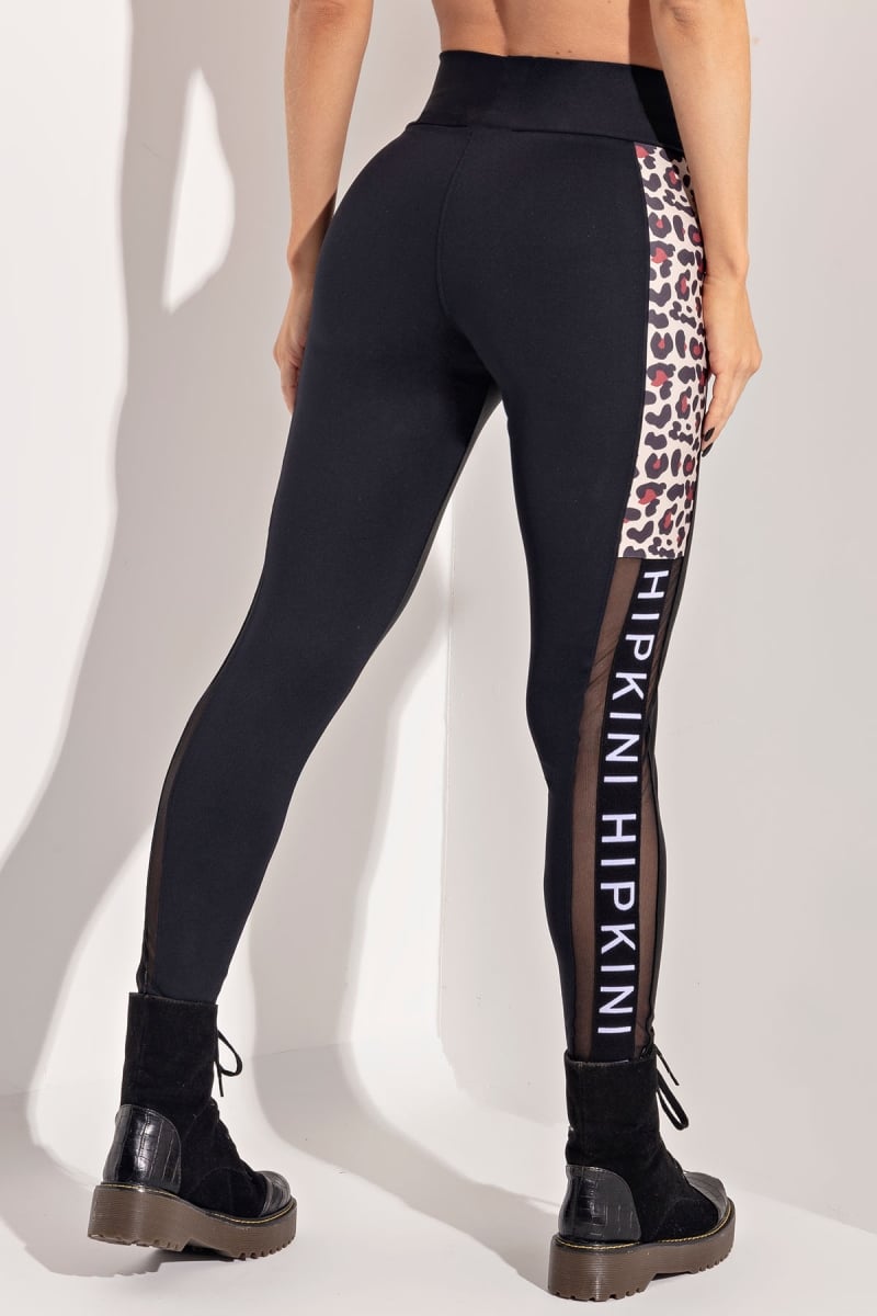 Hipkini - Legging Old School Fitness Glossy Black with Cutout - 3338911
