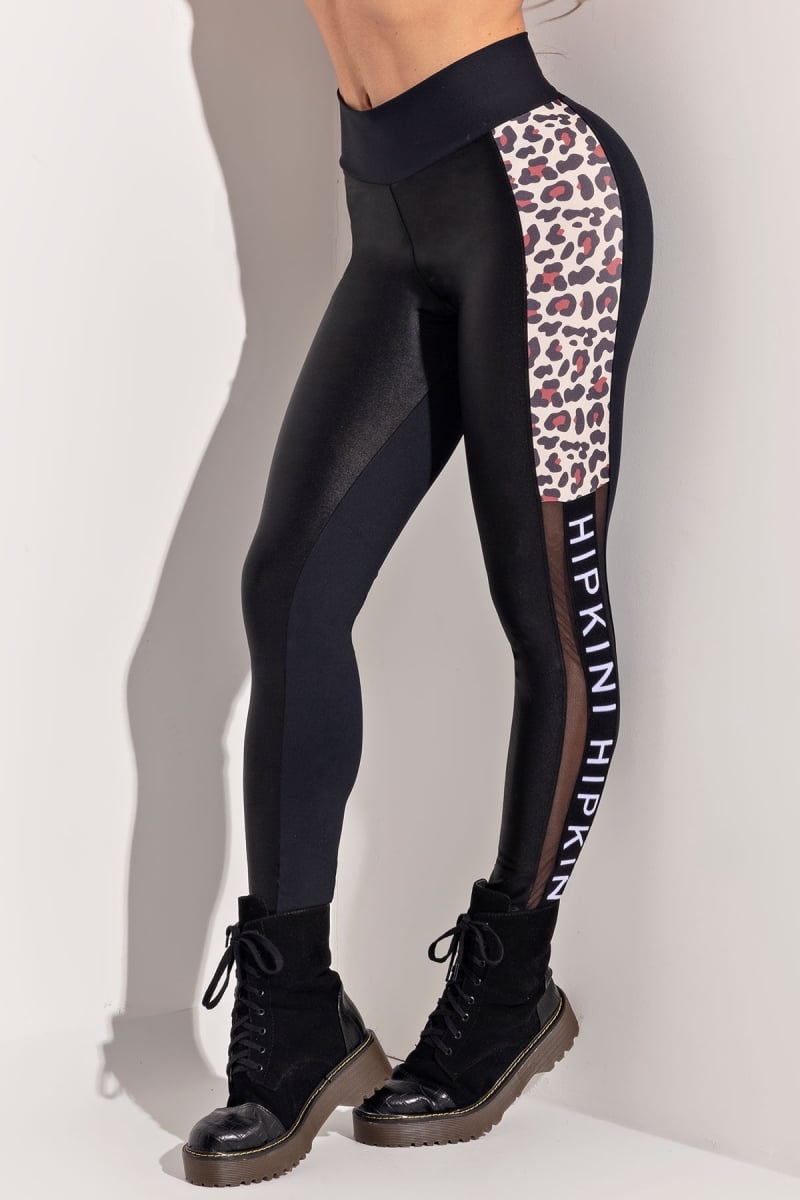 Hipkini - Legging Old School Fitness Glossy Black with Cutout - 3338911